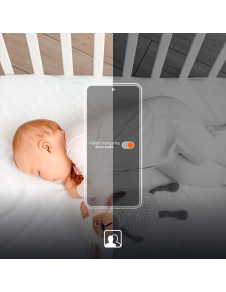 Monitor inteligente Wi-Fi® PTZ para bebé